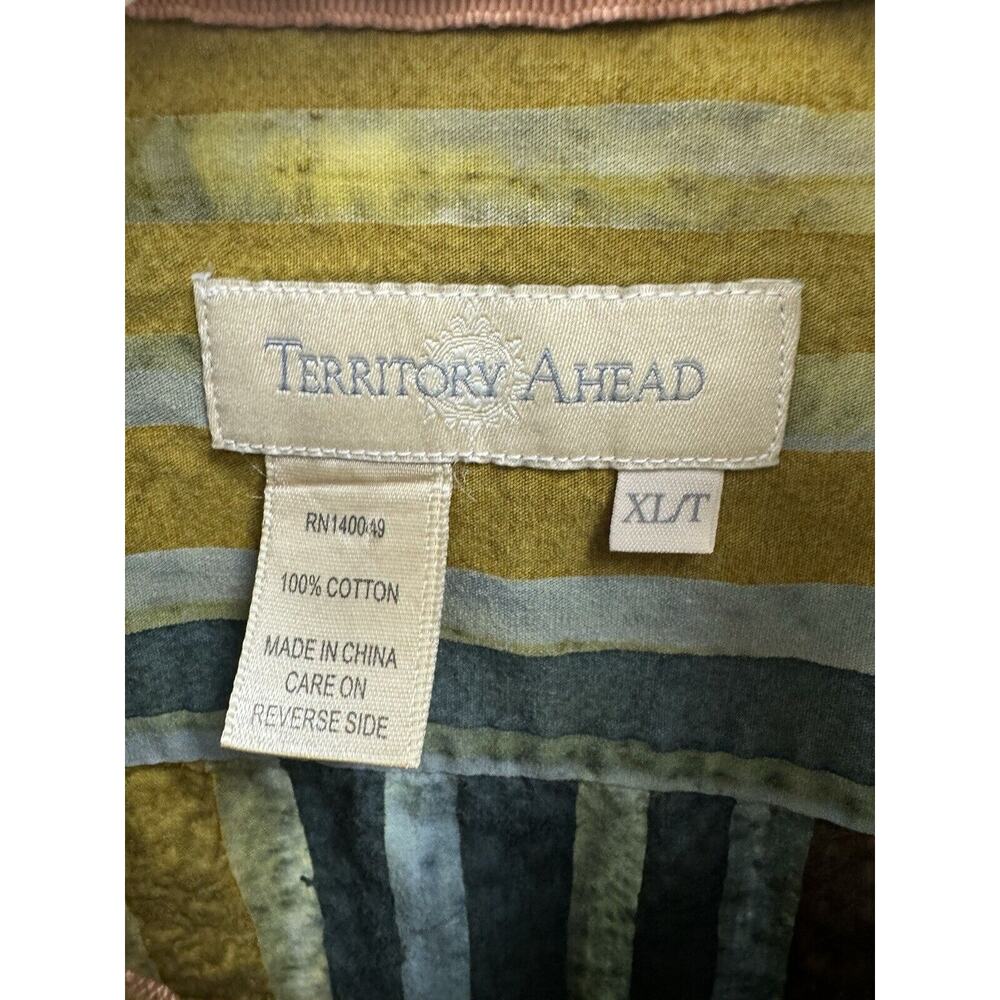 The Territory Ahead Shirt Mens XL Multicolor Plaid Woven Cotton Button RN 140049 - Picture 3 of 3
